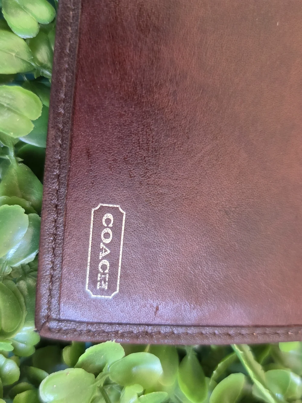 ​EUC Coach Vintage Brown Leather Checkbook Wallet Long Wallet